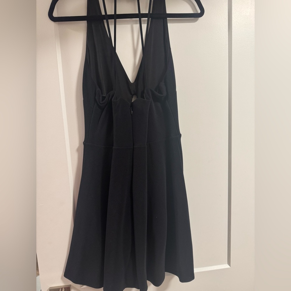 Bebe Black Cutout Skater Dress - Picture 4 of 9